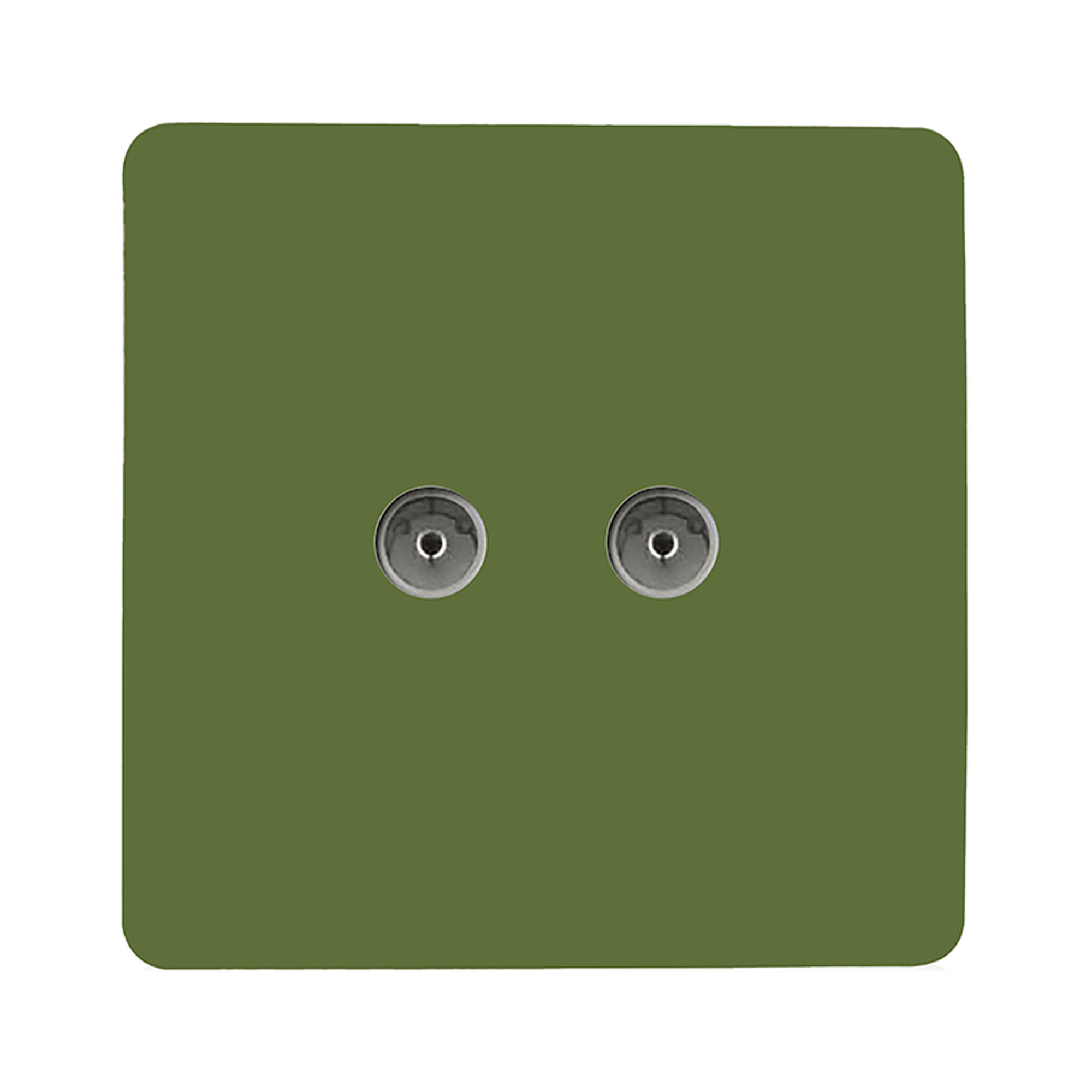 ART-2TVSMG  Twin TV Co-Axial Outlet Moss Green